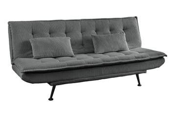 Slaapbank JAZZ 195 cm 3-zits, corduroy grijs - 47524, Ophalen of Verzenden, Nieuw