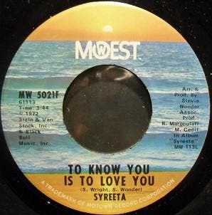 vinyl single 7 inch - Syreeta - To Know You Is To Love Yo..., Verzenden, Zo goed als nieuw, 7 inch, Pop