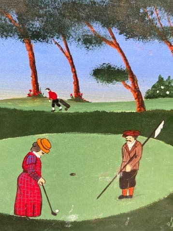 Claude-Henri Mallet (1930) - Scène de golf – Putter 3 (Vendu
