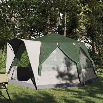 vidaXL Cabine Tent 5-Persoon met dak Groen en Wit 333 x 317, Verzenden, Nieuw, Tot en met 2