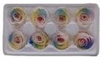 Geconserveerde rozen geprepareerd regenboog soft doos 8, Ophalen of Verzenden, Nieuw