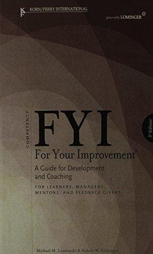 Fyi for Your Improvement - Michael M Lombardo 9781933578170, Verzenden, Gelezen, Michael M Lombardo
