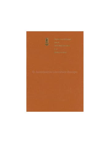 1974 ROLLS ROYCE CORNICHE INSTRUCTIEBOEKJE SUPPLEMENT, Auto diversen