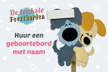 Geboortebord Woezel en Pip goedkoop huren voor meisje/jongen, Ophalen, Nieuw