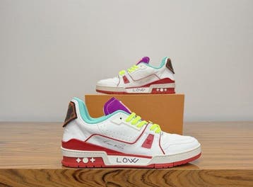 Louis Vuitton - LV Trainer White / Red / Multicolor Paris, Nieuw