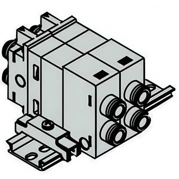 SMC Dubbele Controle Verdeelstuk Pneumatisch Ventiel 4/6mm, Verzenden, Nieuw