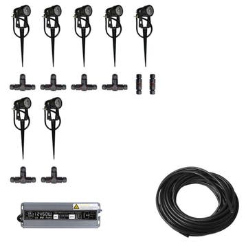 7x LED grond spot - 12V - 3 watt - complete DIY set, Ophalen of Verzenden, Nieuw