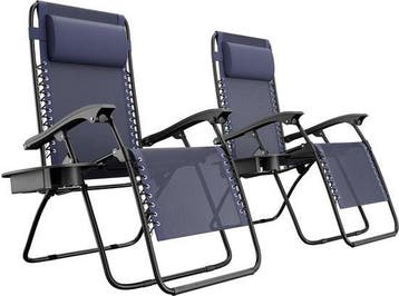 2dekans | LifeGoods Opvouwbare Tuinstoelen - 2 Stuks -, Ophalen of Verzenden, Zo goed als nieuw