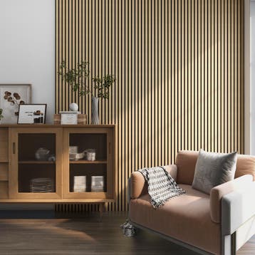 Akoestisch Wandpaneel Vang set van 8 mdf 5,76 m² eiken licht, Verzenden, Nieuw