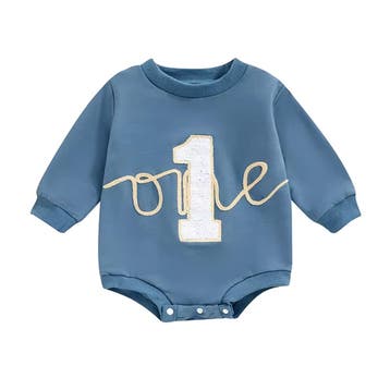 Gebreide jumpsuit met One er op geborduurd, Kinderen en Baby's, Babykleding | Maat 80, Nieuw, Sweet-One, Pakje, Verzenden