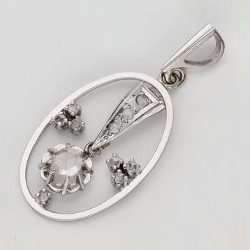 Hanger - 18 karaat Witgoud - Diamant