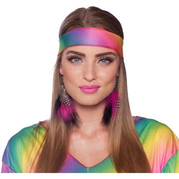 Hippie Oorbellen Veren Roze/Zwart, Ophalen of Verzenden, Nieuw