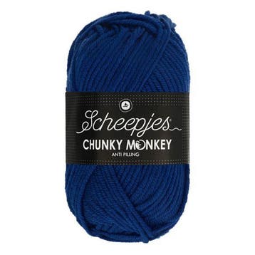 SCHEEPJES CHUNKY MONKEY 100G - 1117 ROYAL BLUE, Hobby en Vrije tijd, Breien en Haken, Verzenden, Nieuw