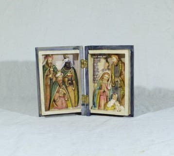 Kerststal - Origineel in boekvorm. - Hars, Nieuw