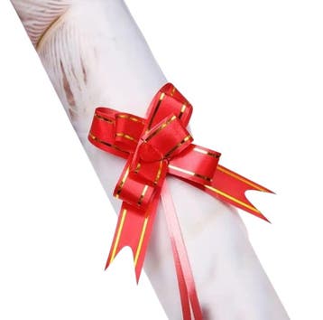 10x DIY lint Rood trekstrik - strik - kerst (Luxe Lint), Ophalen of Verzenden, Nieuw
