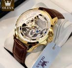 Luxe Automatisch Heren Horloge – Mechanisch en Leren Band, Verzenden, Nieuw