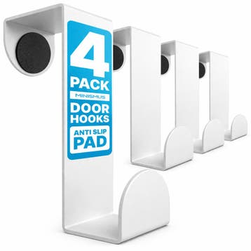 RVS deurhaken voor deuren van 1,6 en 2,2 cm, set wit, Huis en Inrichting, Nieuw