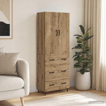vidaXL Kastenset 2 st 66 x 34,5 x 90 cm Bewerkt hout, Verzenden, Nieuw