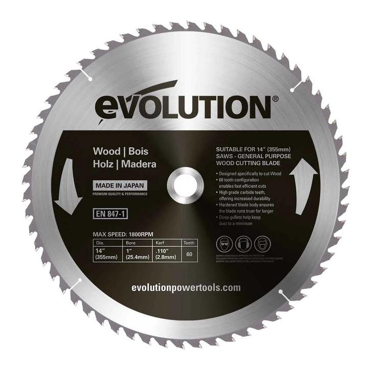 Zaagblad Evolution 355mm voor hout | GW355TCT (Zaagbladen), Doe-het-zelf en Verbouw, Gereedschap | Machine-onderdelen en Toebehoren