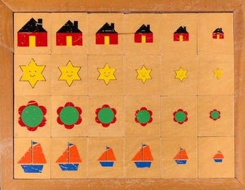 Van groot naar klein, houten begrip lotto, Verzenden, Nieuw