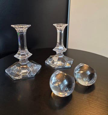 Val Saint Lambert - Kaarsenhouder Hexagonaal (4) - Kristal -