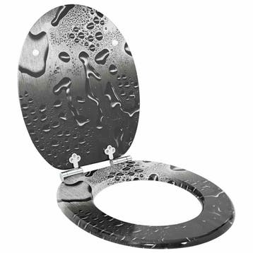 vidaXL Toiletzitting Grijs 44 x 38 cm Bewerkt hout, Verzenden, Nieuw