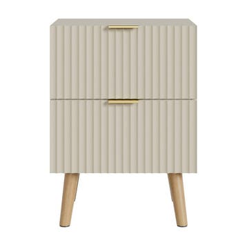 Nachtkastje Nand zwevend met 2 lades 55x40x30 cm havermout [, Verzenden, Nieuw