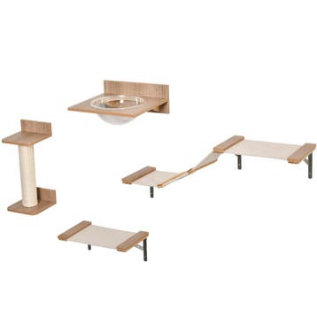 TRUUSK Set voor Katten - Krabpaal, Kattenladder &amp; Hangma, Verzenden, Nieuw