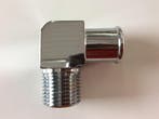 1/2 npt > 3/4 slang.  90 degree chrome, Ophalen of Verzenden