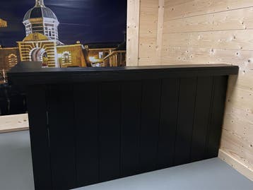Steigerhouten Muur Bar - Balie - Toonbank op Maat | Compact, Ophalen of Verzenden, Nieuw, Inclusief barstoelen