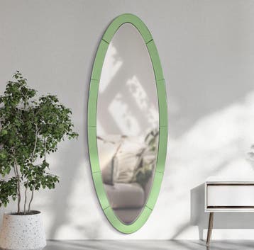 OSLO WANDSPIEGEL GROEN CM 55X2X150 ( BINNENSPIEGEL AFMETING, Ophalen of Verzenden, Nieuw