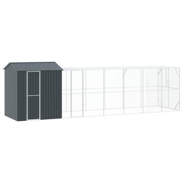 vidaXL Vogelkooi Antraciet 824 x 208 x 247 cm Gegalvaniseerd, Verzenden, Nieuw