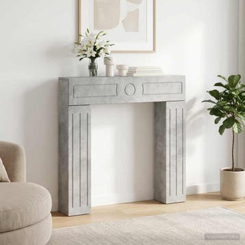 vidaXL Haardomlijsting Betongrijs 102 x 18 x 100,5 cm, Verzenden, Nieuw