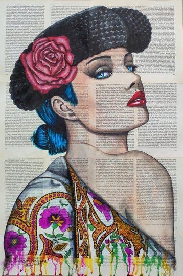 Margot Laffon - Soslayo - Original - Completely hand-painted