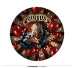 Bordjes Halloween Circus Horror Clown (6st), Ophalen of Verzenden, Nieuw