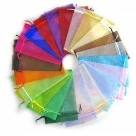 c.a. 100 x assortiment mini organza zakjes 5 x 7cm mix, Ophalen of Verzenden, Nieuw