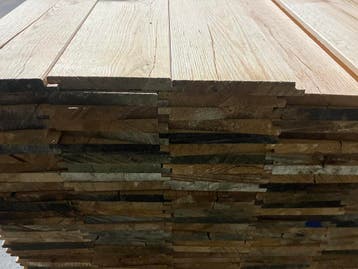 planken-dakbeschot-rabatdelen-wandbekleding-Eiken-20x160mm, Doe-het-zelf en Verbouw, Hout en Planken, Ophalen, Minder dan 25 mm