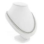 Zilveren robuuste gourmetschakel ketting, Sieraden, Tassen en Uiterlijk, Kettingen, Ophalen of Verzenden, Gebruikt, Overige kleuren