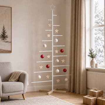 vidaXL Metalen kerstboom KUOPIO 180 cm Staal Wit, Verzenden, Nieuw