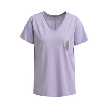 Milano Italy • lila t-shirt • 36, Verzenden, Paars, Maat 36 (S), Milano Italy