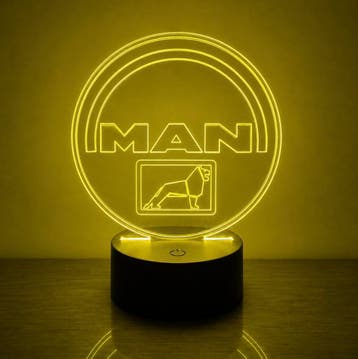 Led lamp MAN, Kunststof, Overige merken, Meerkleurig, Inclusief lichtbron