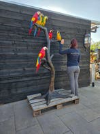 Beeld, XXL Bronze Parrot Tree - 202.5 cm - Brons - 2026