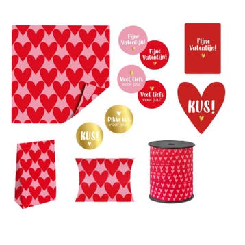 inpakset valentijn - liefde - hartjes xl - cadeauverpakki..., Diversen, Cadeaupapier, Ophalen of Verzenden, Nieuw