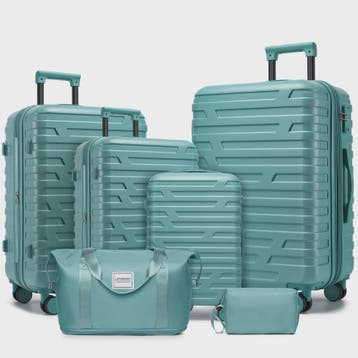 6-delige Hardside Koffer Set met Trolley, Reis- en Toilettas, Verzenden, Nieuw