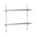GGM Gastro | Dubbele RVS wandplank PREMIUM - 1600x400mm |, Verzenden, Nieuw in verpakking, RVS Meubilair