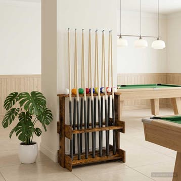 vidaXL Biljartkeu standaard Bewerkt hout 60 x 35 x 60 cm, Verzenden, Nieuw