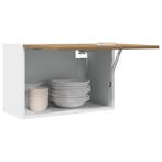 vidaXL Bovenkast Lyon 60x31x40 cm bewerkt hout artisanaal, Verzenden, Nieuw, Bruin