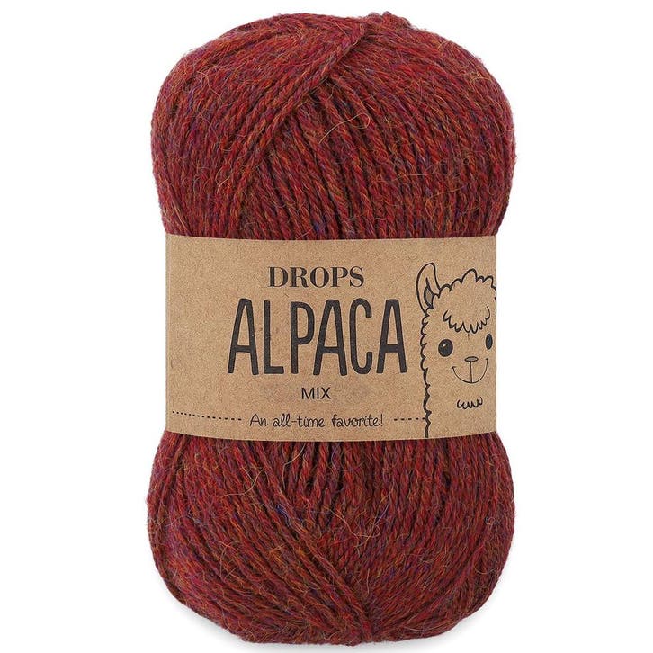 DROPS Alpaca Mix - 5565 licht kastanje rood - Wol Garen, Hobby en Vrije tijd, Breien en Haken, Ophalen of Verzenden