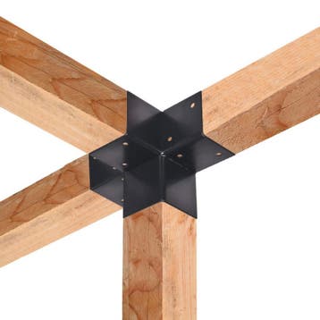 Pergola Hoekverbinding Met Verlenging Zwart Voor 12 x 12 cm, Verzenden, Nieuw