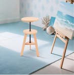 Verstelbare Houten Kruk – 360° Draaibaar en Stevig Ontwerp, Huis en Inrichting, Verzenden, Nieuw